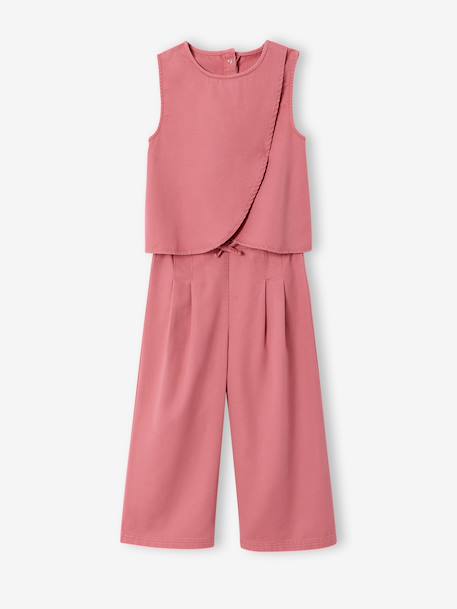 Set met korte broek en gekruiste top oudroze - vertbaudet enfant 