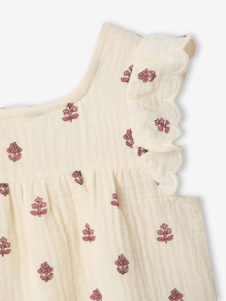 Blouse imprimée sans manche écru - vertbaudet enfant 