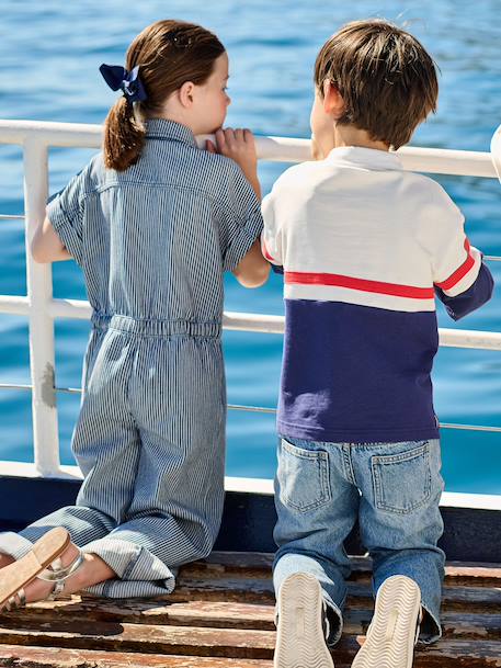 Sweater met polokraag en lange mouwen inktblauw - vertbaudet enfant 