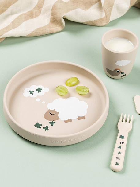 Siliconen zuignapbord zandbeige - vertbaudet enfant 