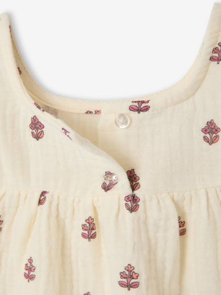 Blouse imprimée sans manche écru - vertbaudet enfant 