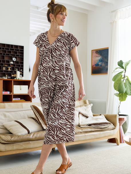 Robe longue grossesse allaitement beige - vertbaudet enfant 
