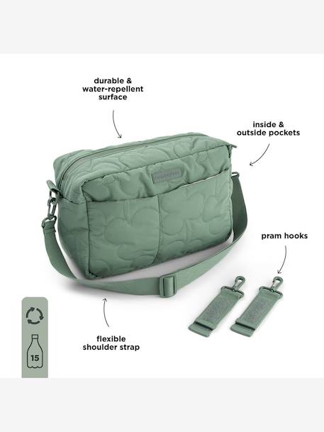 Sac de poussette matelassé sable+vert - vertbaudet enfant 