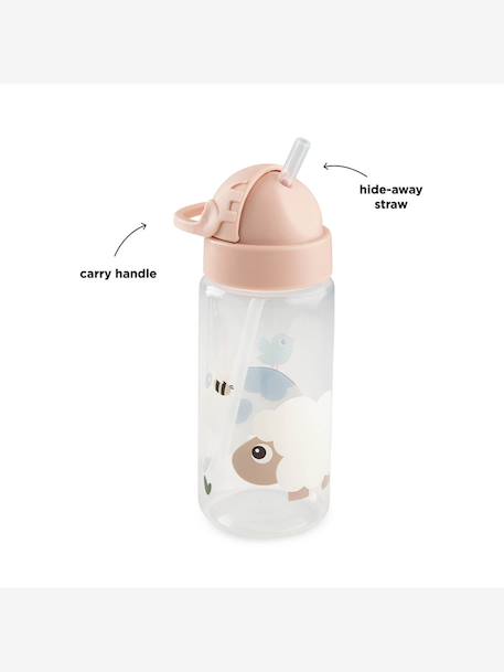 Gourde avec paille rétractable beige+bleu+blush+sable+vert - vertbaudet enfant 