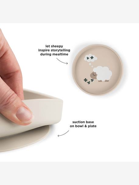 Siliconen zuignapbord zandbeige - vertbaudet enfant 