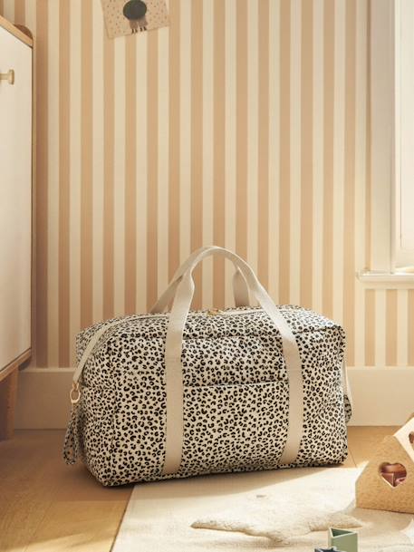 Sac à langer CATALINA 48 h beige imprimé+ficelle - vertbaudet enfant 
