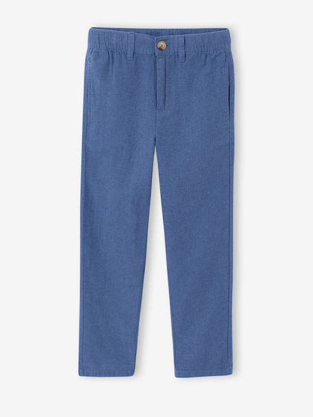 Lichte, dunne broek voor jongens blauw - vertbaudet enfant 