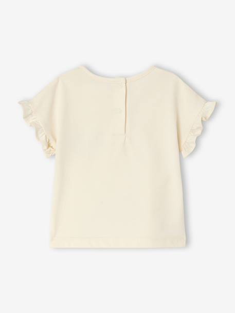 T-shirt manches courtes bébé fille écru - vertbaudet enfant 