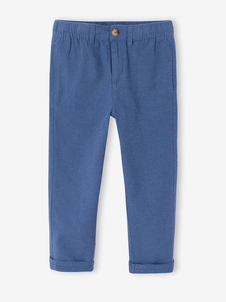 Pantalon garçon léger morphologie médium bleu - vertbaudet enfant 