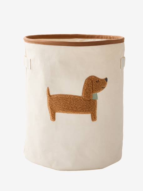 Panier rangement motif chien sherpa beige - vertbaudet enfant 