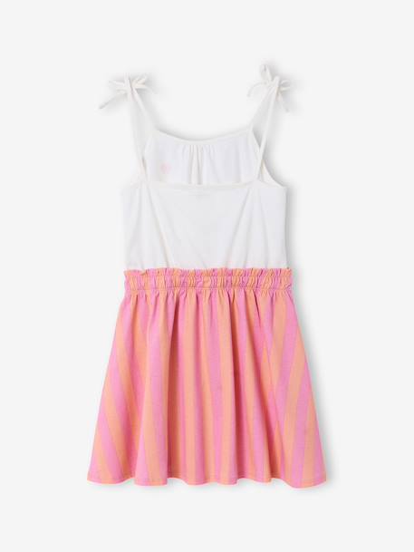 Robe filles fines bretelles marine+vieux rose - vertbaudet enfant 