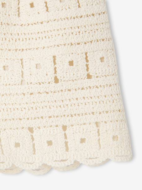 Ensemble top short bébé fille crochet écru - vertbaudet enfant 