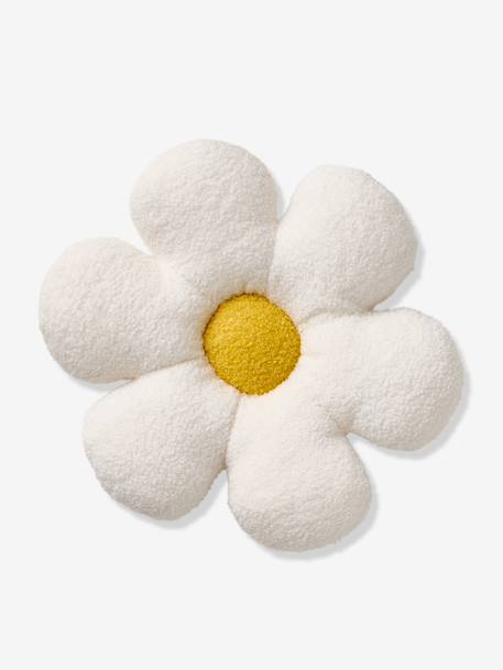 Coussin déco enfant bouclette fleur écru - vertbaudet enfant 