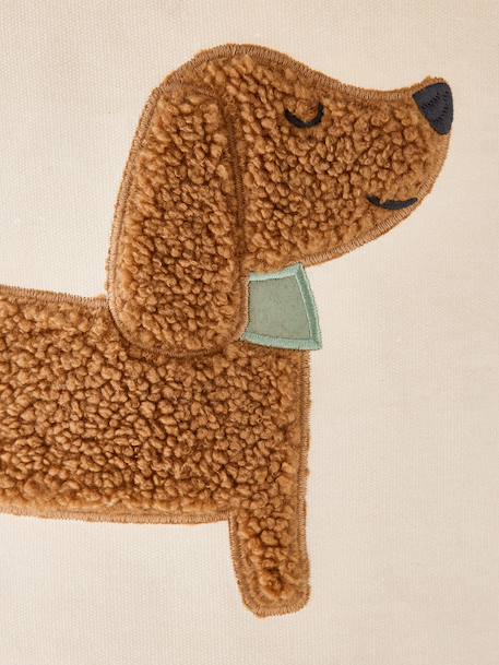 Panier rangement motif chien sherpa beige - vertbaudet enfant 