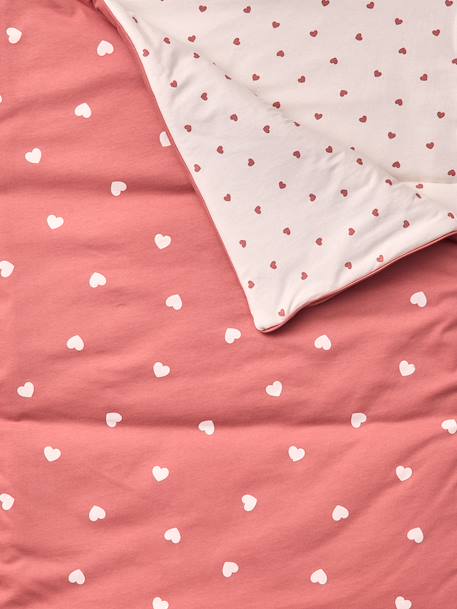 Sac de couchage coton cœur vieux rose - vertbaudet enfant 