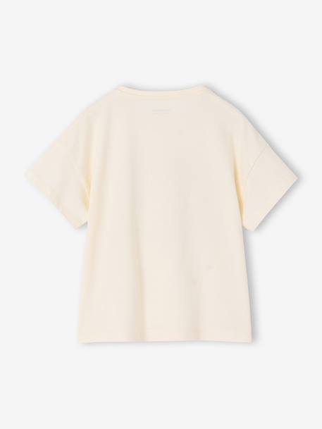 T-shirt manches courtes cœurs écru - vertbaudet enfant 