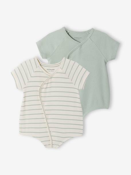 Bébé-Lot 2 combishorts bébé personnalisable 
