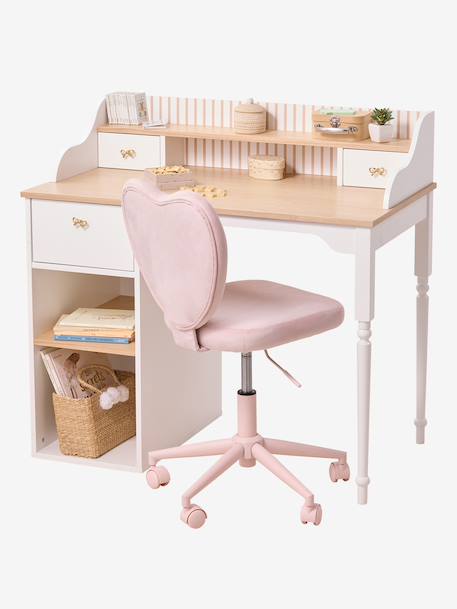 Bureau enfant bois avec rangements SOFIA écru - vertbaudet enfant 