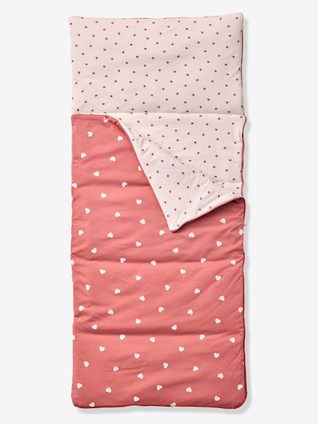Sac de couchage coton cœur vieux rose - vertbaudet enfant 