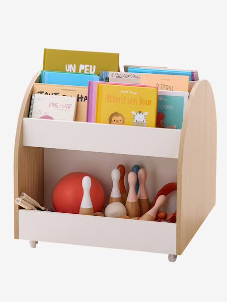 Boeken- en speelgoedopslag op wieltjes wit - vertbaudet enfant 