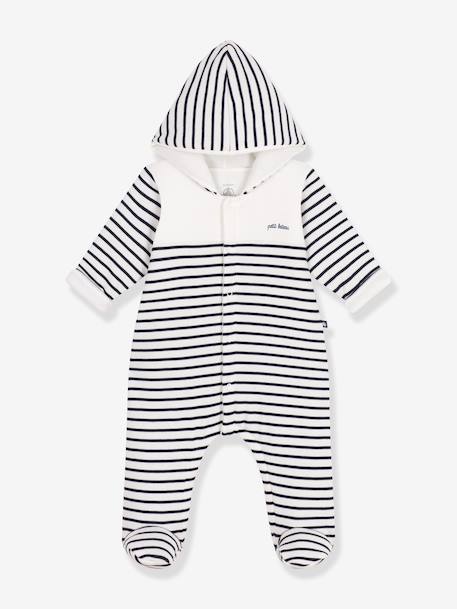 Combinaison bébé longue à capuche marine - vertbaudet enfant 