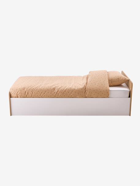 Lit enfant coffre rangement bois 90x190cm blanc - vertbaudet enfant 