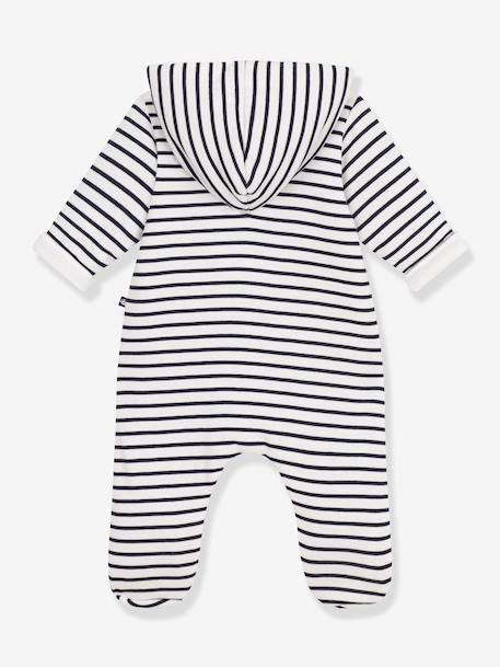 Lange sweater met capuchon marineblauw - vertbaudet enfant 