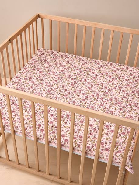 Tapis de sol enfant en coton rose imprimé - vertbaudet enfant 