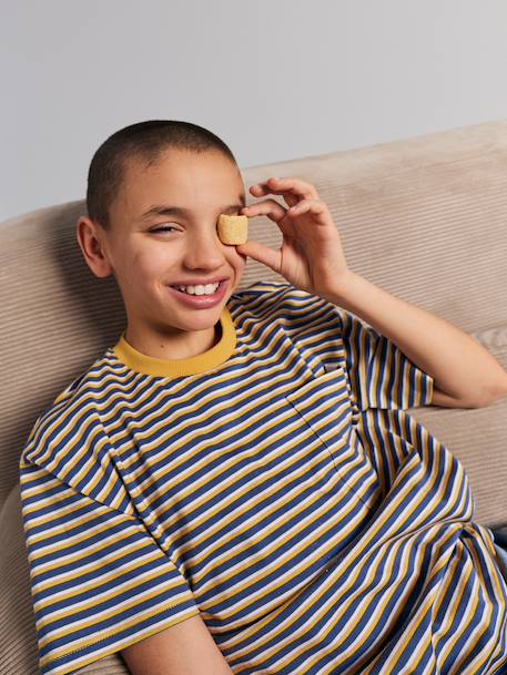 T-shirt manches courtes garçon rayé bleu - vertbaudet enfant 