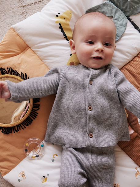 Tapis d'éveil moelleux et évolutif beige+rose - vertbaudet enfant 