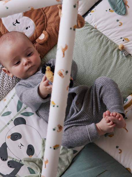 Zacht en vooruitstrevend speeltapijt TANZANIA beige+rozen - vertbaudet enfant 