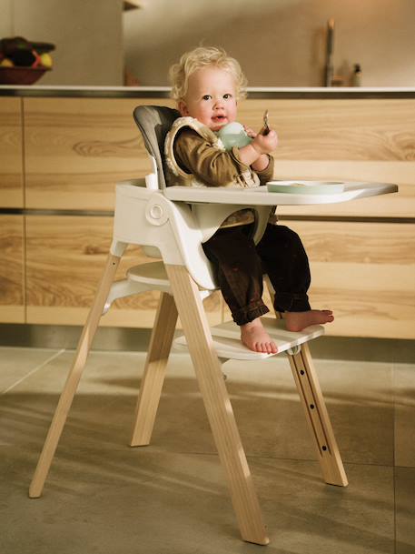 Meegroeiende kinderstoel Steps bruin+hout - vertbaudet enfant 