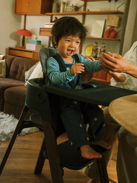 Chaise haute évolutive Steps bois+marron - vertbaudet enfant 