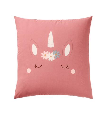Parure housse de couette et taie d'oreiller corail - vertbaudet enfant 
