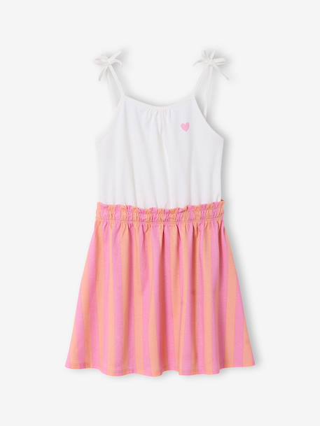Robe filles fines bretelles marine+vieux rose - vertbaudet enfant 