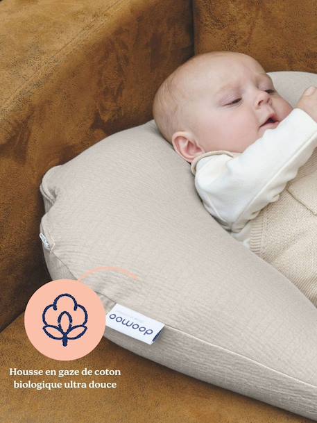 Borstvoedingskussen Softy Tetra beige+beige, bedrukt+groen - vertbaudet enfant 