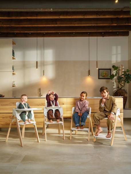 Chaise haute évolutive Steps bois+marron - vertbaudet enfant 