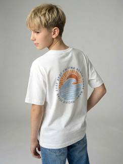 -T-shirt garçon motif devant/dos effet délavé