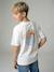 T-shirt garçon motif devant/dos effet délavé écru+vert d'eau - vertbaudet enfant 