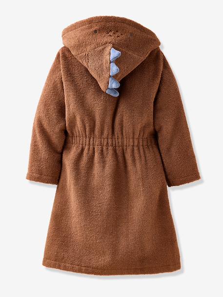 Peignoir enfant Dinosaure personnalisable BLEU MOYEN+camel - vertbaudet enfant 