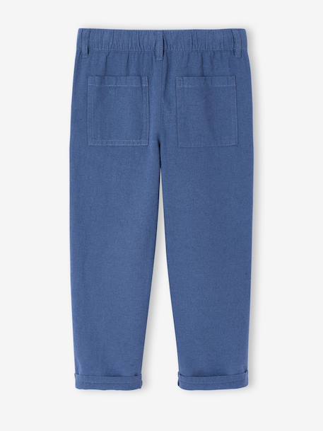 Pantalon garçon léger morphologie médium bleu - vertbaudet enfant 