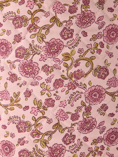 Panier matelassé imprimé fleurs rose - vertbaudet enfant 