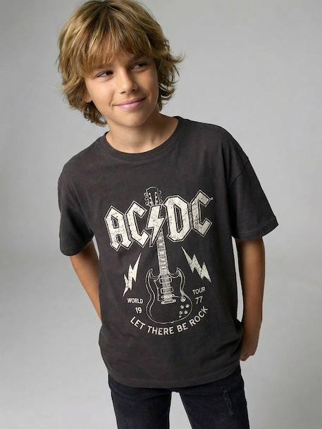 ACDC t-shirt met korte mouwen antraciet - vertbaudet enfant 