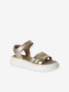 -Sandales fille cuir à velcro