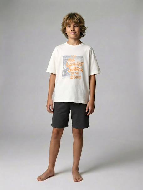 Lot 2 pyjama short surf anthracite - vertbaudet enfant 