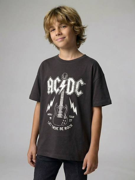 ACDC t-shirt met korte mouwen antraciet - vertbaudet enfant 