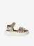 Leren sandalen met klittenband voor meisjes goud - vertbaudet enfant 