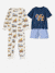 Set van 2 korte en lange pyjama's oceaanblauw - vertbaudet enfant 