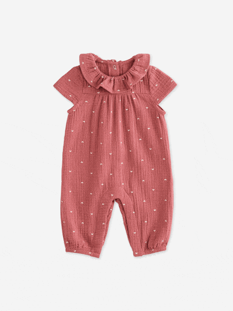 Combinaison bébé fille manches courtes blush - vertbaudet enfant 