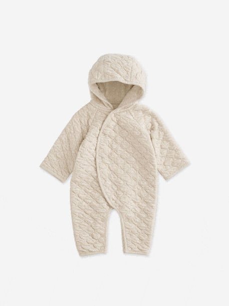 Combipilote bébé en jersey beige chiné - vertbaudet enfant 